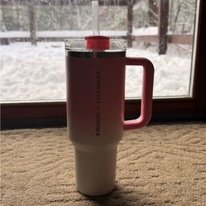 Pink and White Tumbler